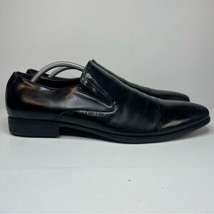 Kenneth Cole Reaction Eddy Brogue Slip On Black Loafers